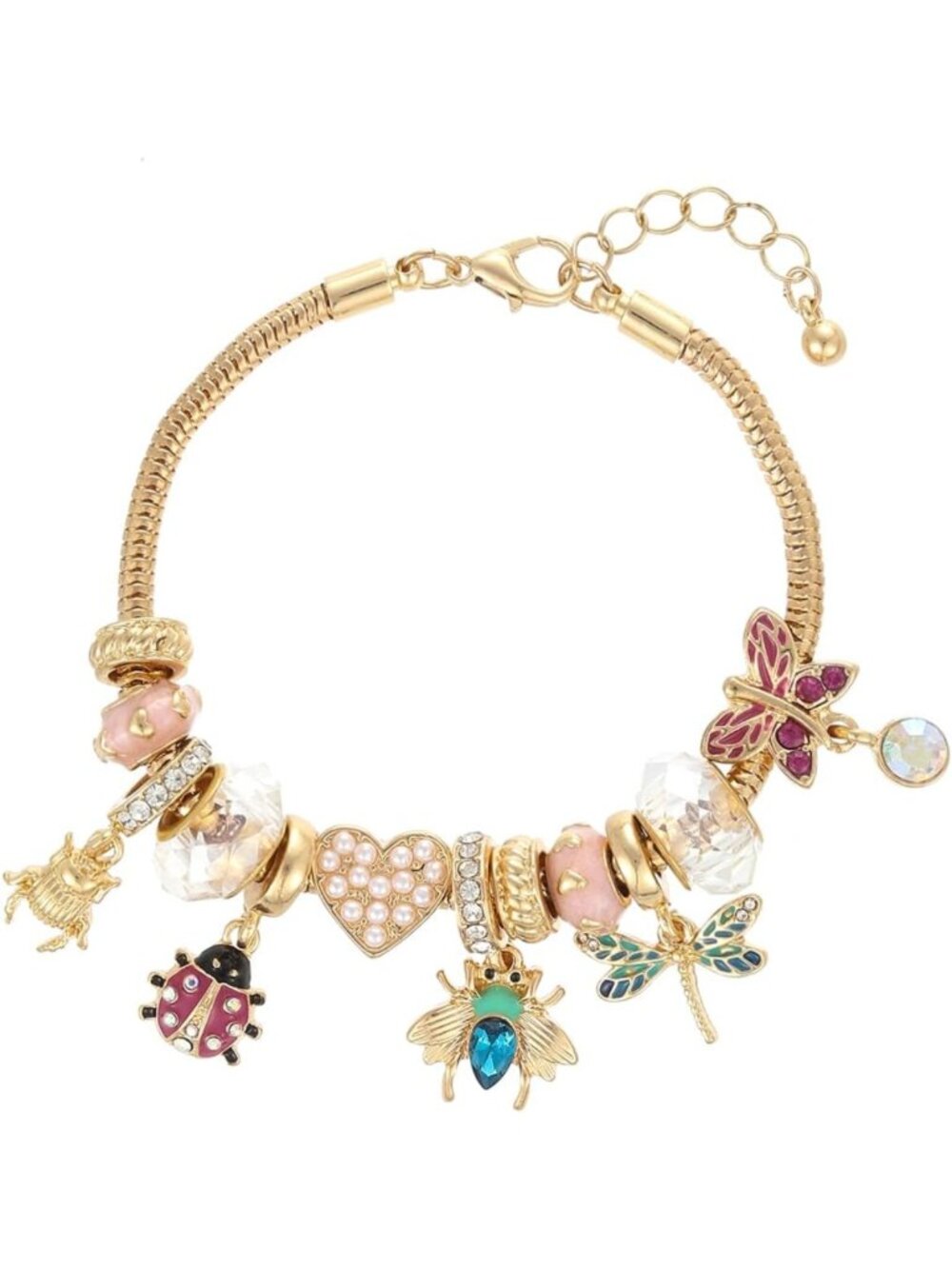 Stylish Gold Plated Charm Bracelet for Women - Trendy Fashion Jewelry Accessory
